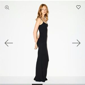 SKIMS long slip dress in onyx (size S)